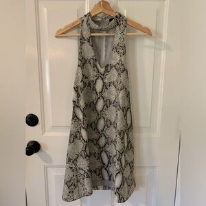 Snake Print Dress Olivaceous Size S